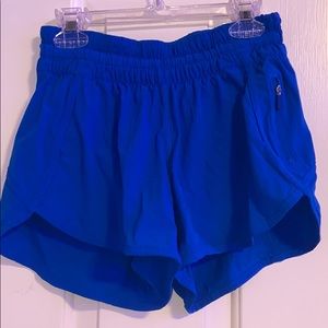 Lululemon bright blue running shorts